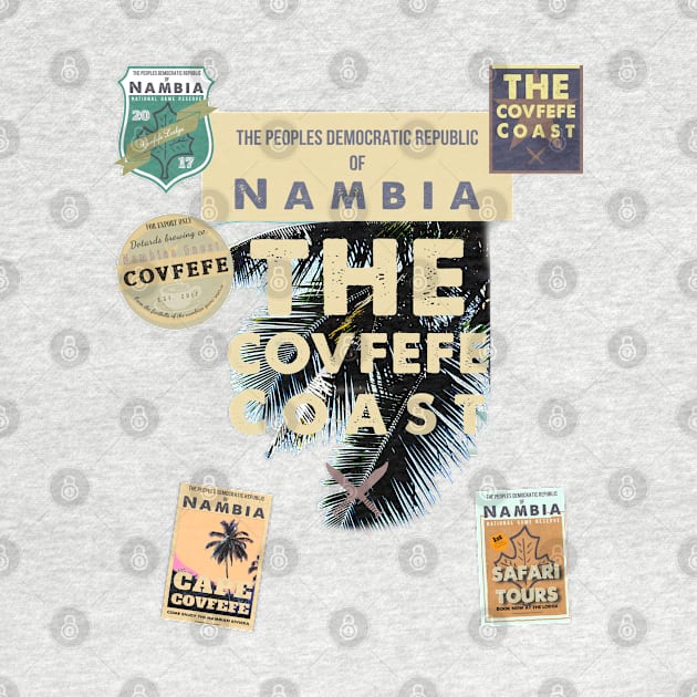 Covfefe Coast Fronds and Badges - Nambian Sky by Dpe1974